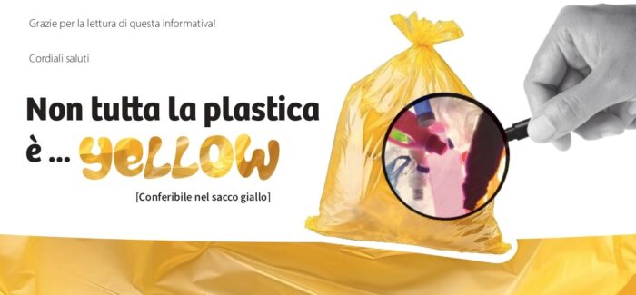 DA AIMAG: ‘NON TUTTA LA PLASTICA E’ YELLOW’. INDICAZIONI PER UN CORRETTO CONFERIMENTO DELLA PLASTICA