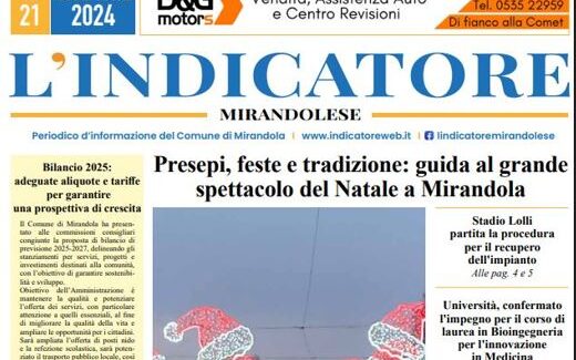 Iniziata la distribuzione del mensile L’Indicatore Mirandolese, in regalo il calendario 2025: imperdibile