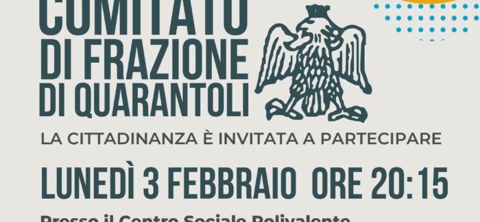 Quarantoli riunisce il suo primo Comitato di Frazione dopo le ultime elezioni